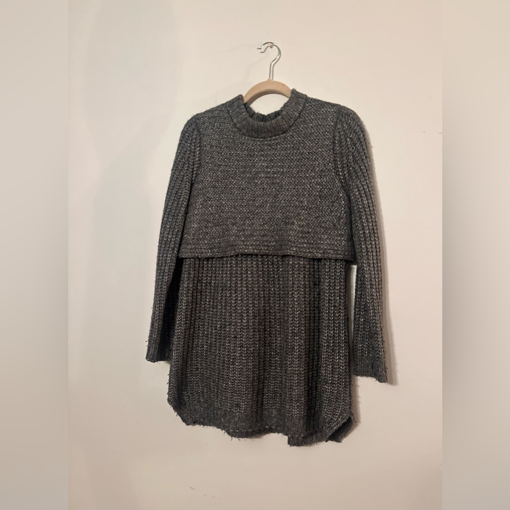 Mason grey wool blend oversized sweater or romper.